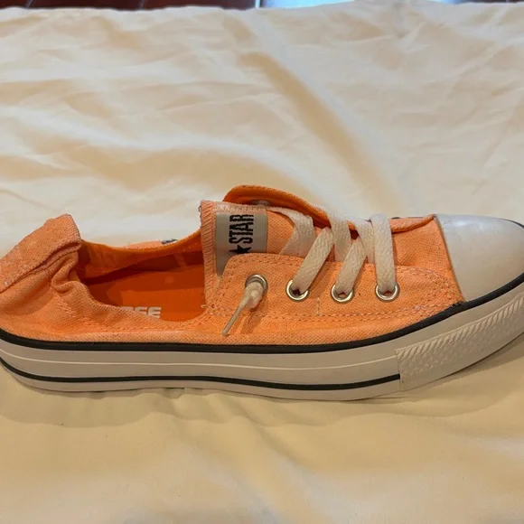 Converse Women's Bright Orange Sneakers - Picture 2 of 3
